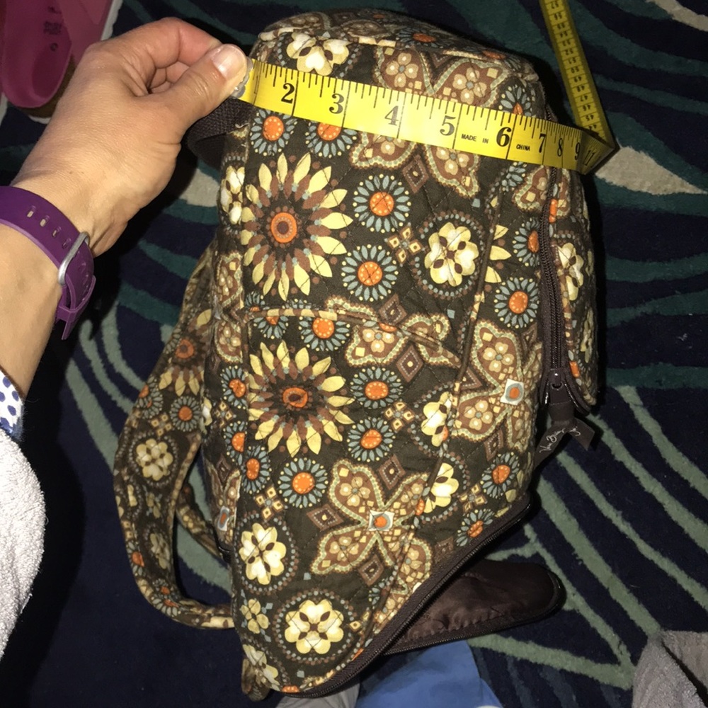 Brown Pattern Vera Bradley Backpack - image 7